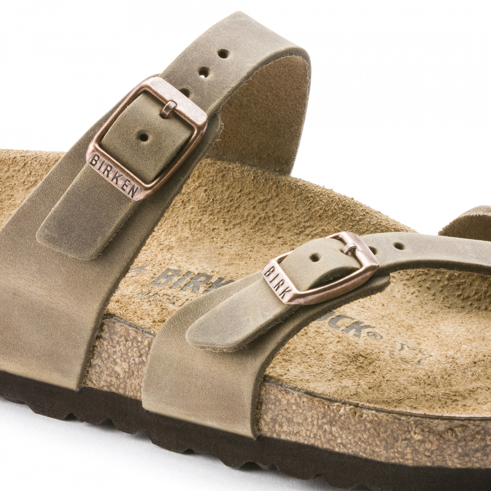 mayari birkenstock tobacco brown Oiled Leather / 40 post sandals feature two adjustable straps with metal buckles for the perfect fit and an additional loop around the big toe Birkenstock Mayari Oiled Leather: Tobacco