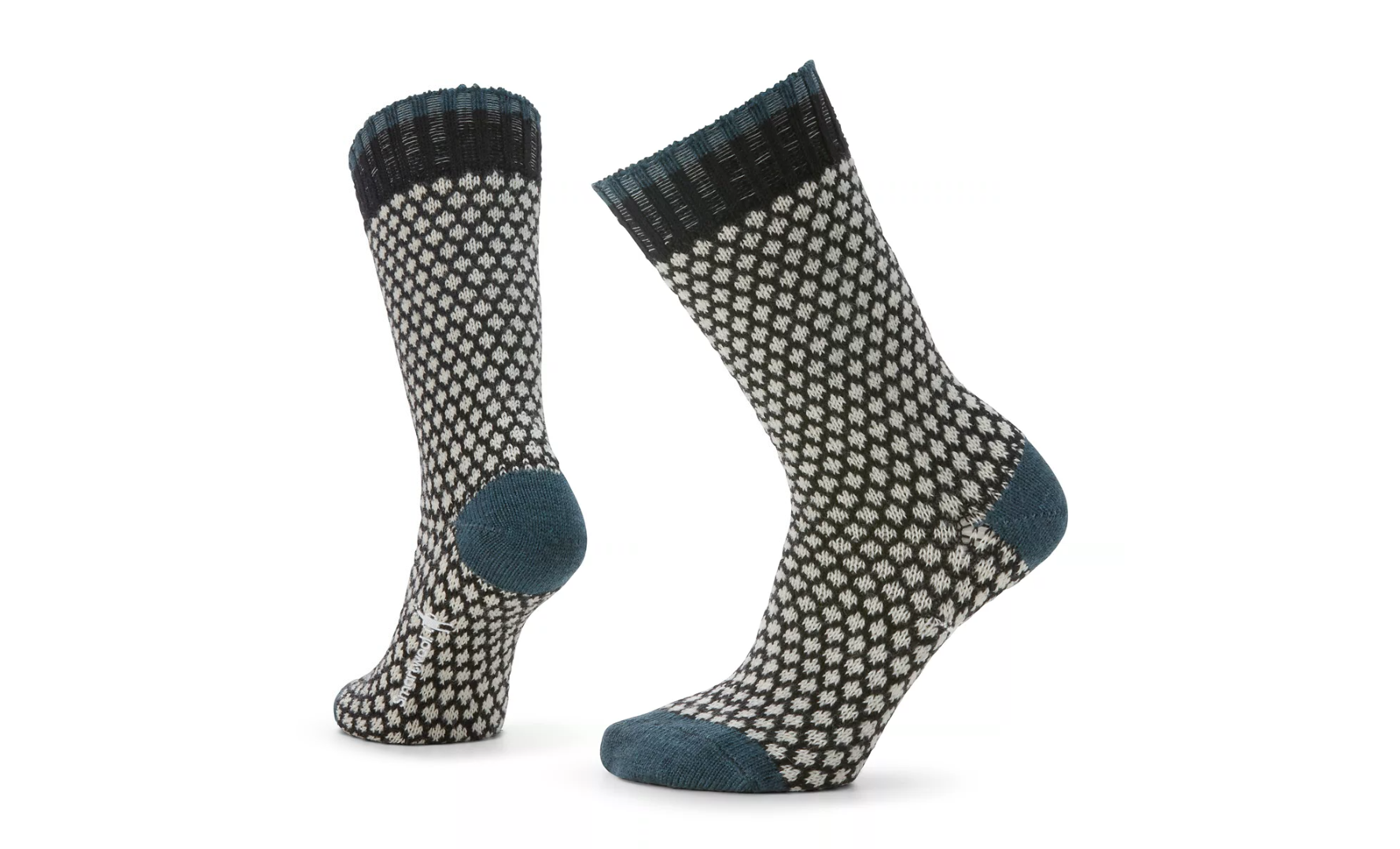 Smartwool Everyday Popcorn Polka Dot Full Cushion Crew Socks: Black