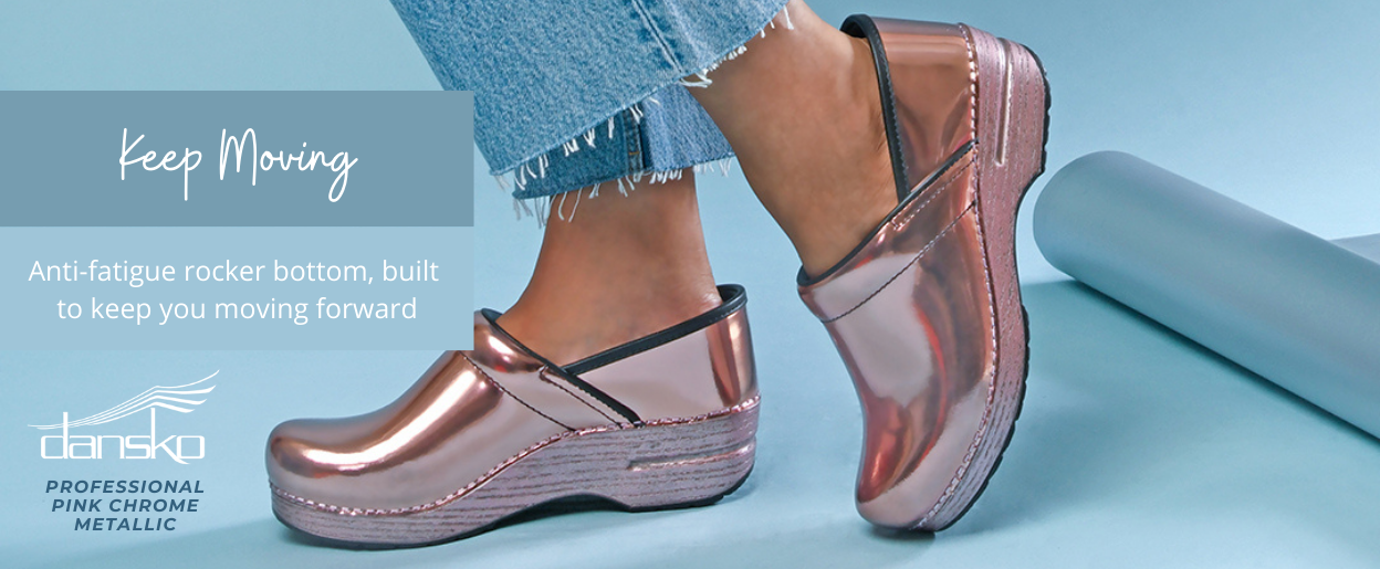 Dansko Professional: Rose Chrome Metallic