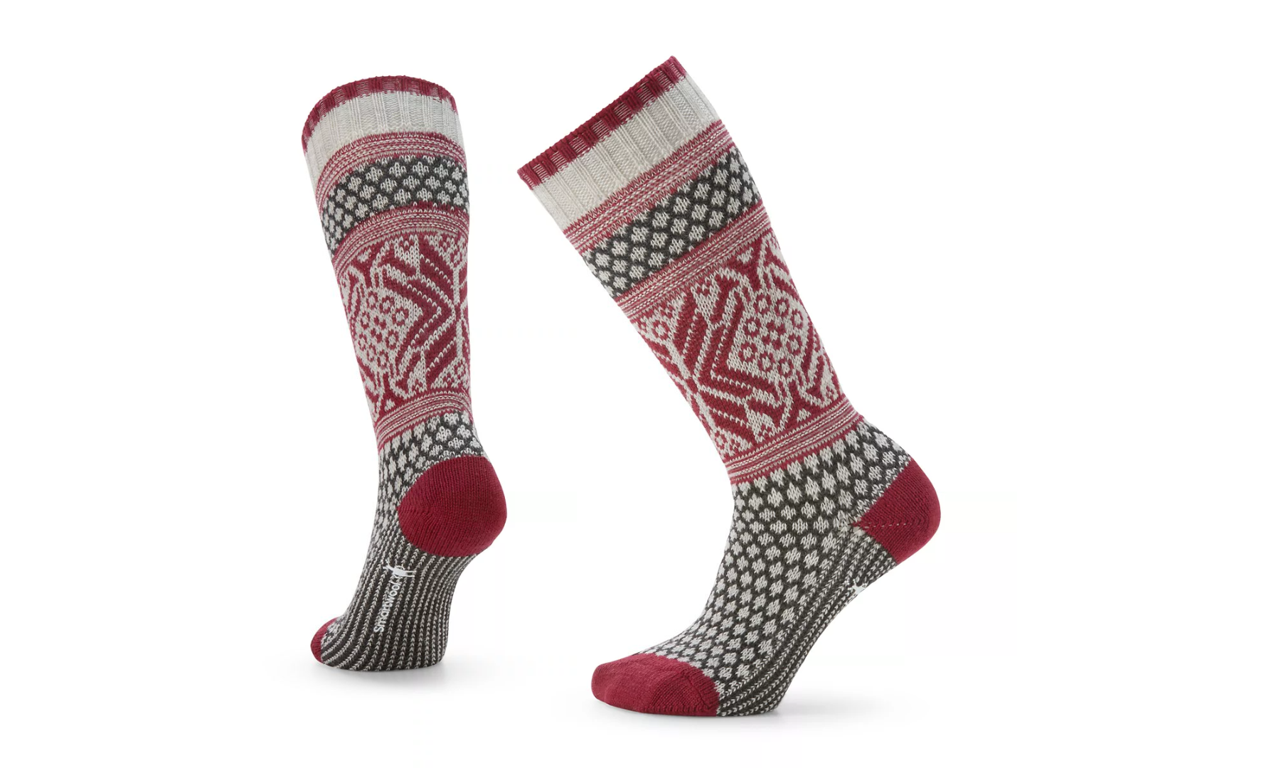Everyday Popcorn Snowflake Pattern Full Cushion Crew Socks: Snowflake