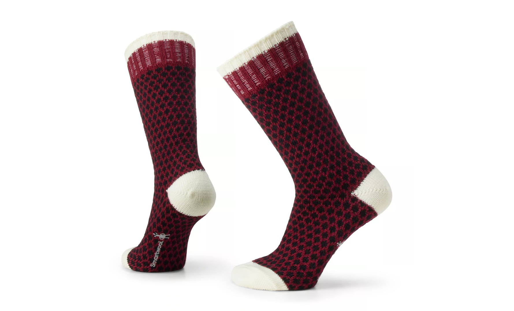 Smartwool Everyday Popcorn Polka Dot Full Cushion Crew Socks: Tibetan Red