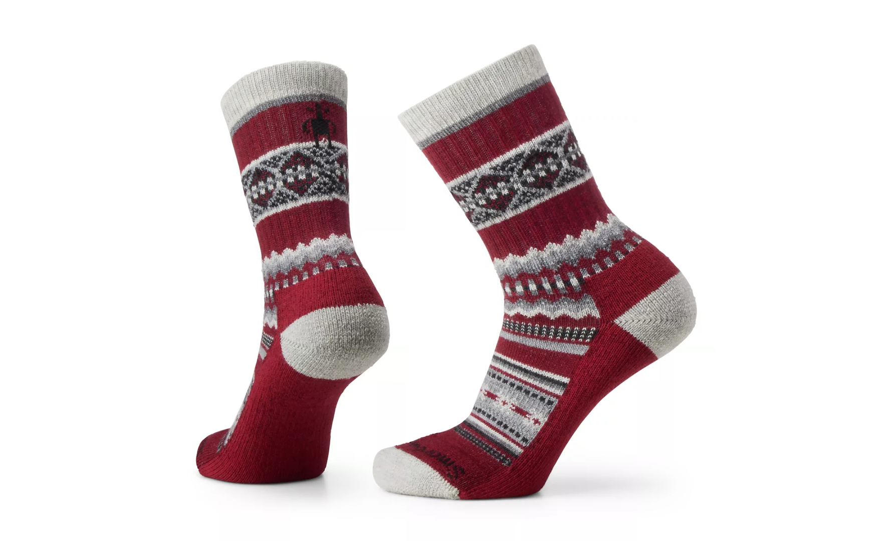 Smartwool Everyday Snowed In Sweater Light Cushion Crew Socks: Tibetan Red