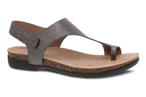 Dansko Reece Sandal: Pewter Metallic