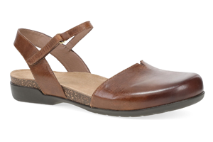 Dansko Rowan: Tan Waxy Burnished Mary Jane