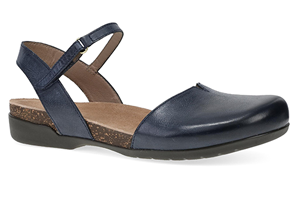Dansko Rowan: Navy Waxy Burnished Mary Jane