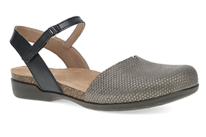 Dansko Rowan: Grey/Pewter Leather Mary Jane