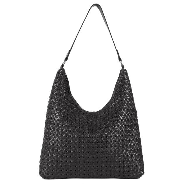 Latico Isabel Leather Shoulder Bag: Black