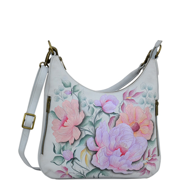 Anuschka Leather Handpainted Crossbody: 662-BLF