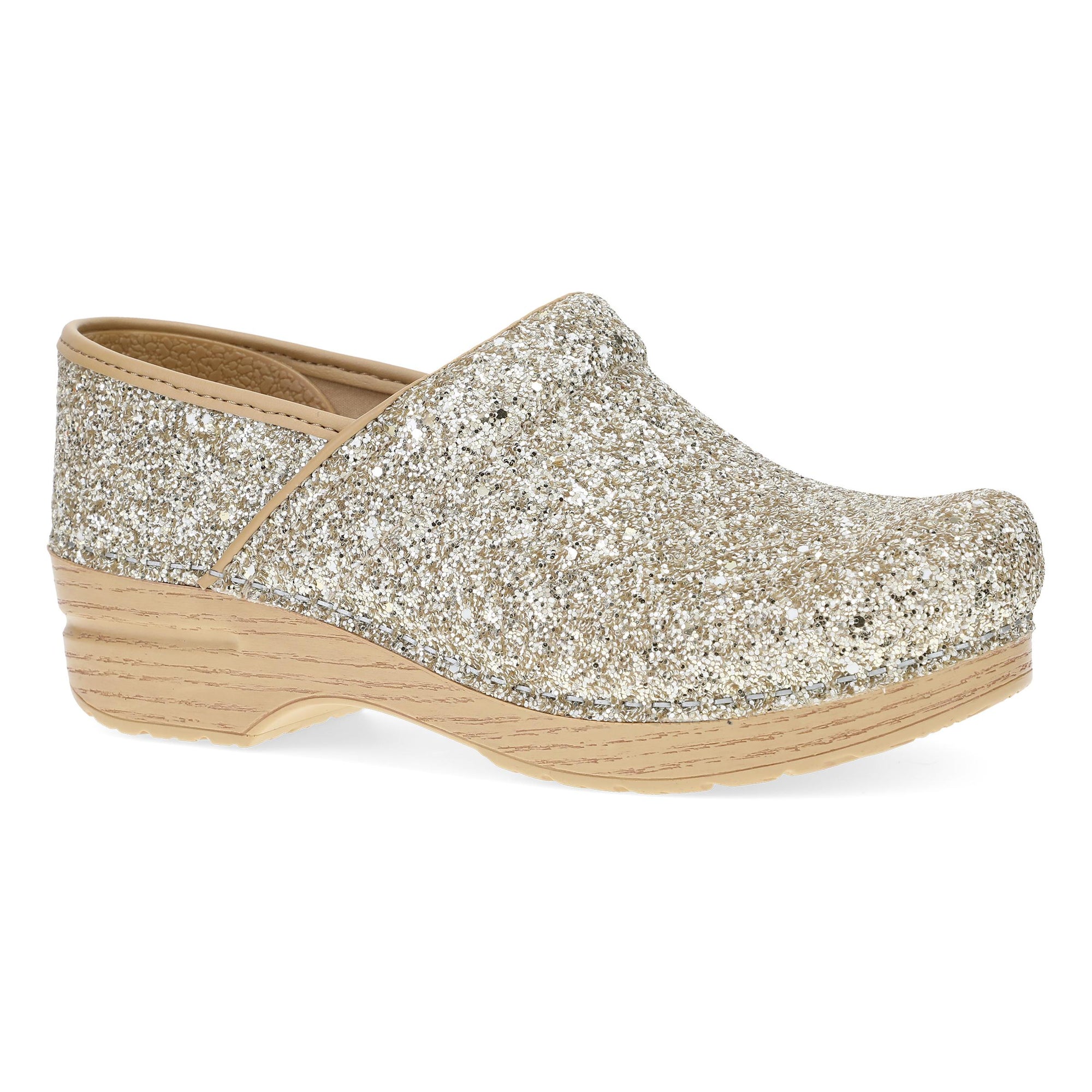 Dansko Professional: Champagne Glitter Clog