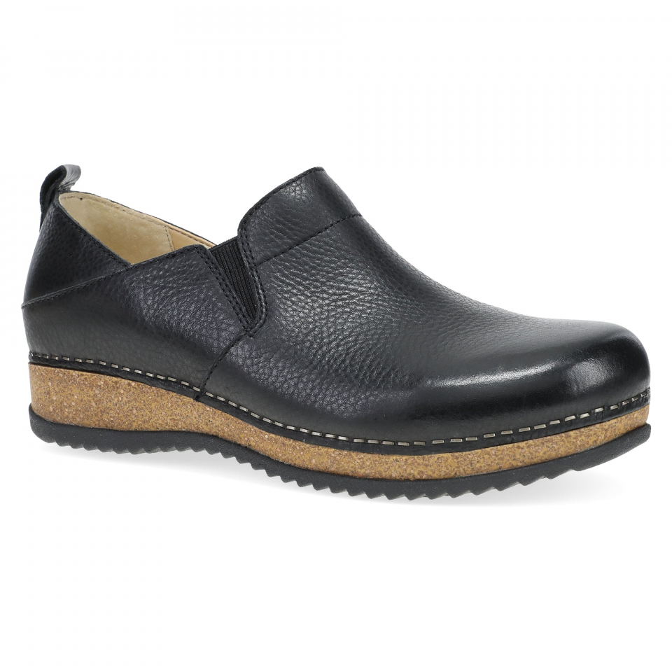 Dansko Meara Black Waxy Milled Clog