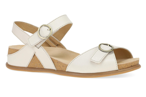 Dansko Candace: Ivory Full Grain Sandal