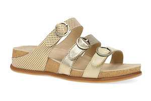 Dansko Campbell: Gold Multi Sandal