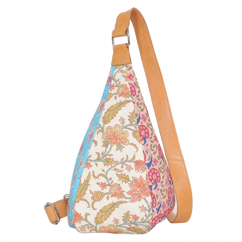 Latico Leather Hippie Leather Sling Bag (Sm): Fabric Floral