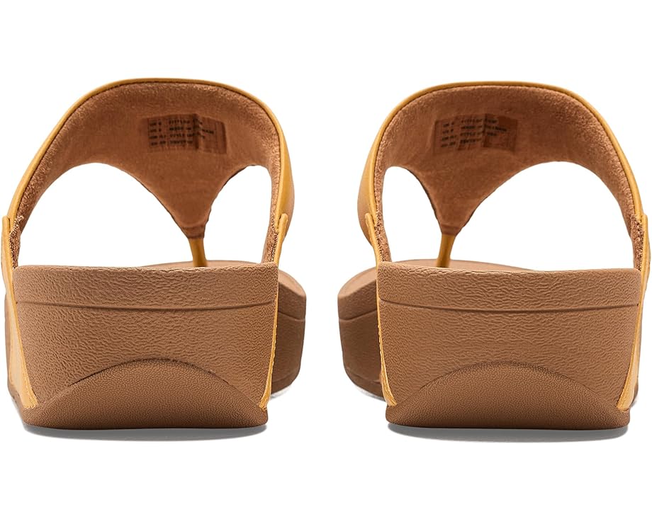 FitFlop Lulu Leather Toepost: Turmeric
