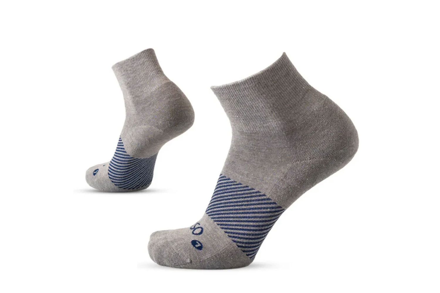 OS1st Socks Wicked Comfort Merino Wool 1/4 Crew: Grey
