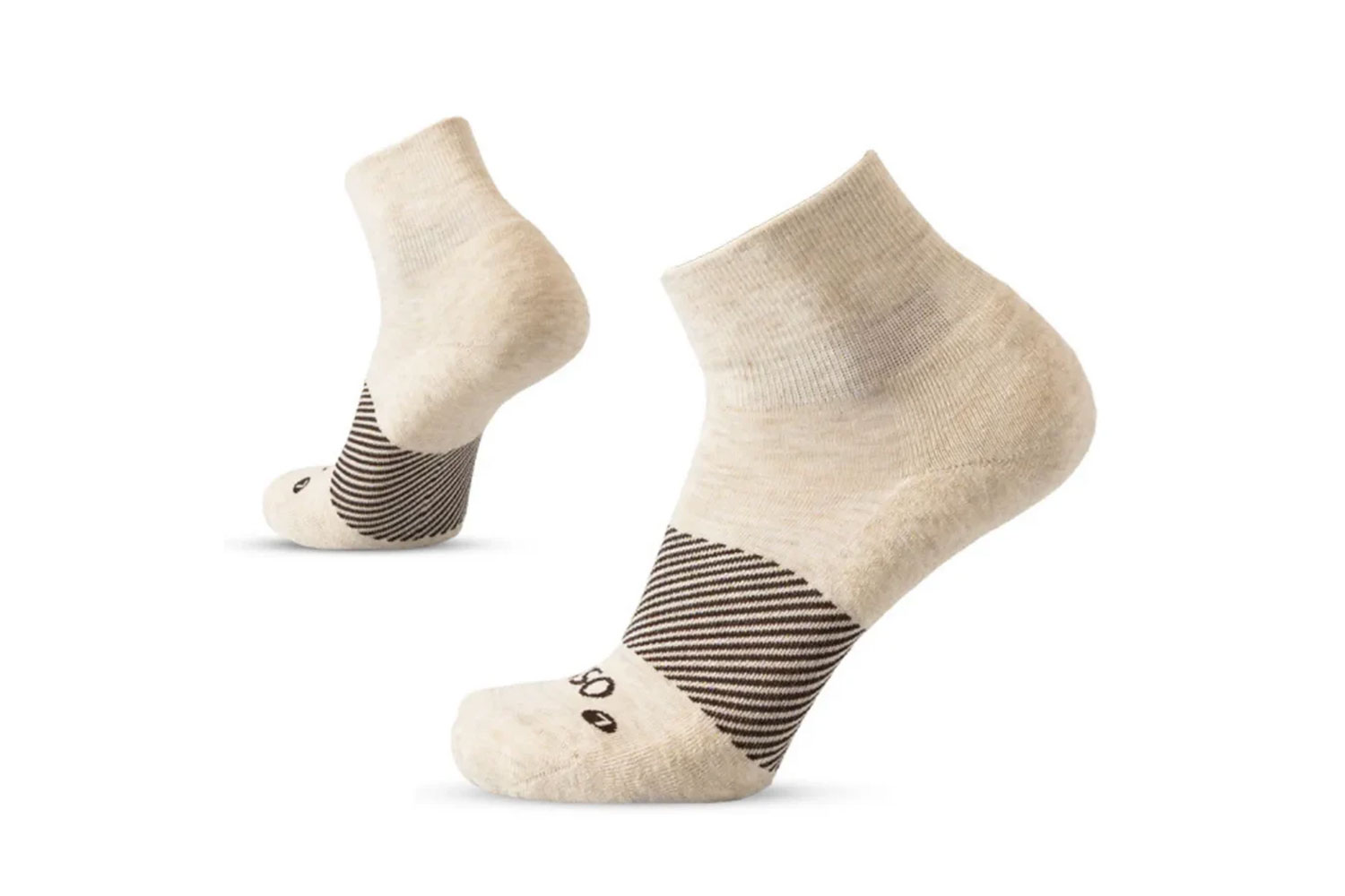 OS1st Socks Wicked Comfort Merino Wool 1/4 Crew: Mushroom