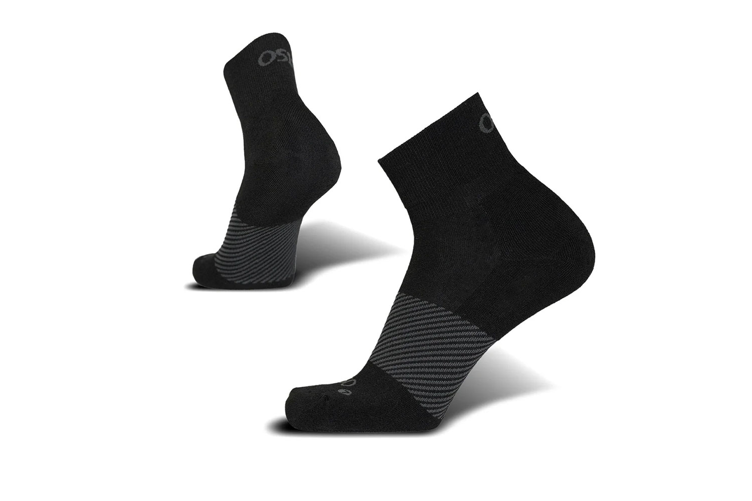 OS1st Socks Wicked Comfort Merino Wool 1/4 Crew: Black