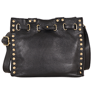 Latico Malibu Milled Leather Crossbody Bag: Black