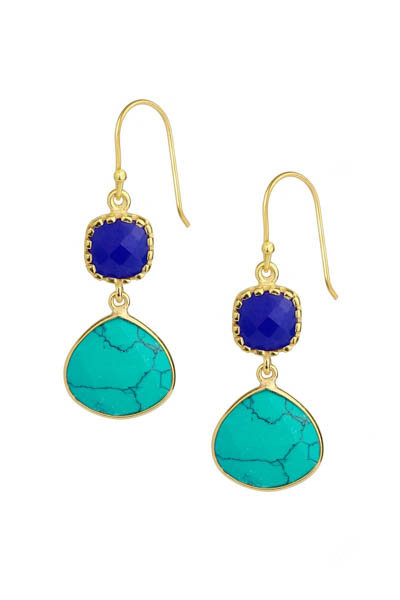 Pear Drop Gemstone Earrings