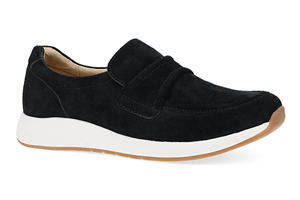 Dansko Jenn: Black Leather Sneaker
