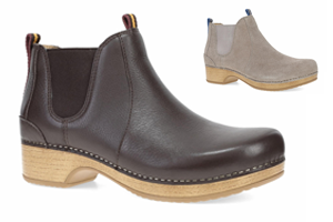 Dansko Becka Low Bootie - Chocolate Leather, Taupe Suede