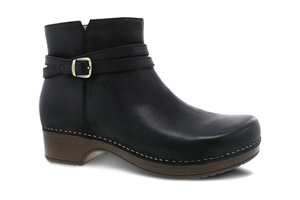 Dansko Brook: Black Burnished Nubuck Boot