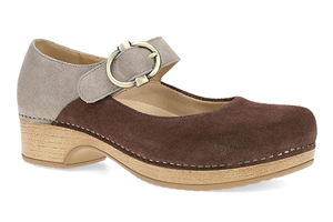 Dansko Bonny Mary Jane: Chocolate Taupe Burnished Nubuck