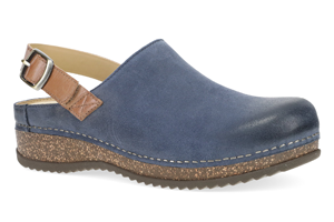 Dansko Merrin: Blue Burnished Suede Mule
