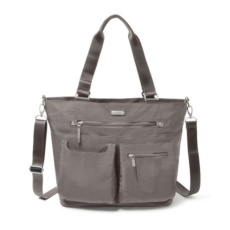 Baggallini Any Day Tote With RFID Phone Wristlet: Sterling Shimmer