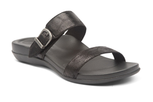 Aetrex Mimi Adjustable Slide: Black