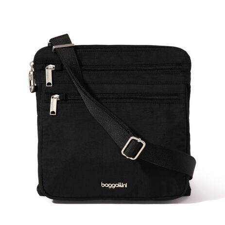 Baggallini Securtex Anti-Theft Large Crossbody: Black