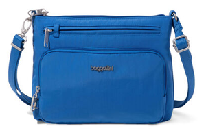 Baggallini Securtex Anti-Theft Keepsake Crossbody Bag: Lapis