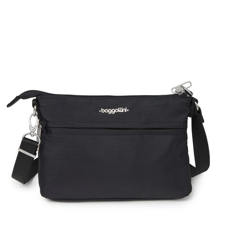 Baggallini Securtex Anti-Theft Memento Crossbody Bag: Black