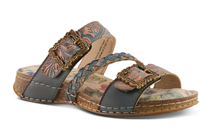 Spring Step L'artiste Astra Slide Sandal: Grey Multi