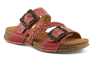 Spring Step L'artiste Astra Slide Sandal: Red