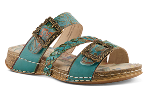 Spring Step L'artiste Astra Slide Sandal: Sky Blue