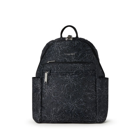 Baggallini Securtex Anti-Theft Vacation Backpack Midnight Blossom