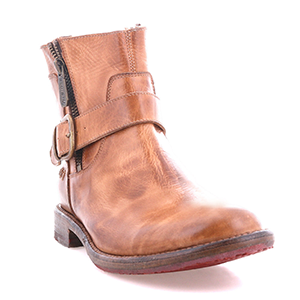BED|STÜ Becca Women’s Full-Grain Leather Engineer Boot: Tan Rustic