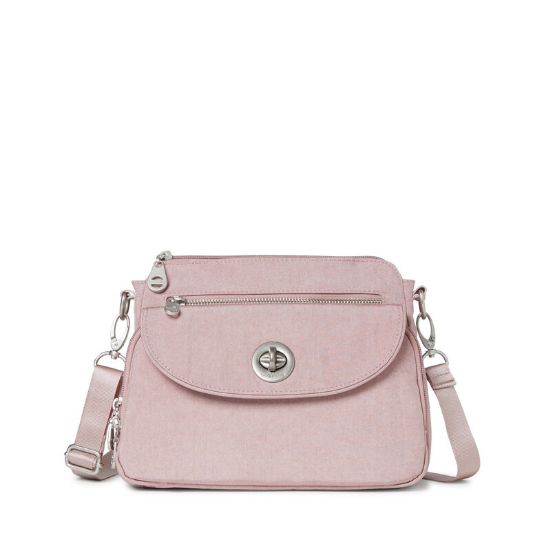 Baggallini Calais Crossbody Bag - Blush Shimmer