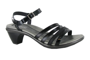 Naot Current Black Patent Leather/Black Madras Leather/Black Luster Leather