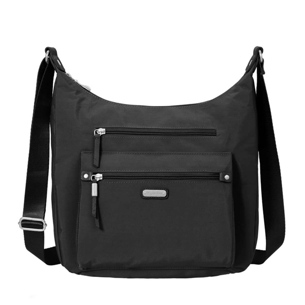 Baggallini Day Trip Hobo Bag With RFID Phone Wristlet: Black