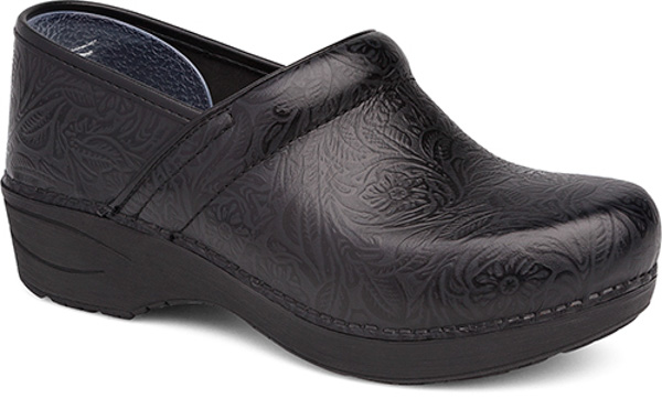 Dansko Professional XP 2 Clog: Black Floral Tooled