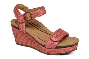 Aetrex Sydney Espadrille Wedge: Raspberry
