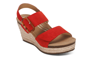 Aetrex Ashley Arch Support Wedge: Poppy Red