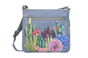 Anuschka Expandable Travel Crossbody - Desert Garden