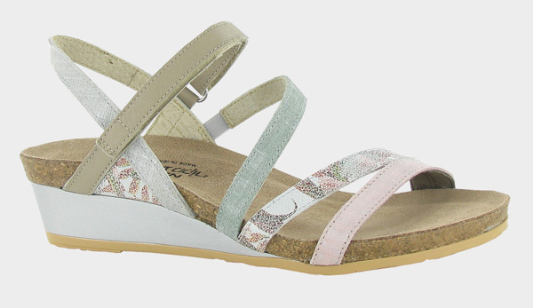 Naot Hero: Pink Linen Lthr/Floral Lthr/Teal Linen Suede/Soft Beige Lthr/Gray Linen Lthr/Floral Lthr