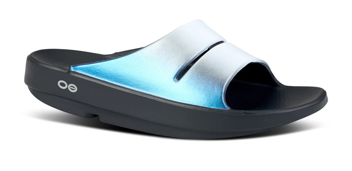 OOFOS Women’s OOAHH Luxe Slide Sandal - Frost
