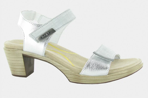 Naot Intact: Gray Linen Lthr/Soft Silver Lthr/Sterling Lthr