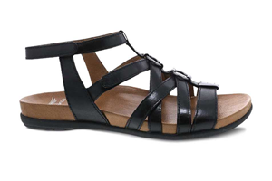 Dansko Jolene: Black Glazed Calf