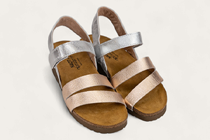Naot Kayla: Soft Silver Lthr/Soft Rose Gold Lthr